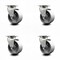 Service Caster 4 Inch Semi Steel Cast Iron Wheel Swivel Caster Set with Roller Bearings SCC SCC-20S420-SSR-4 - alternate 1